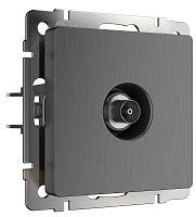 Розетка TV Оконечная без рамки Werkel 1-м. графит рифленый картинка